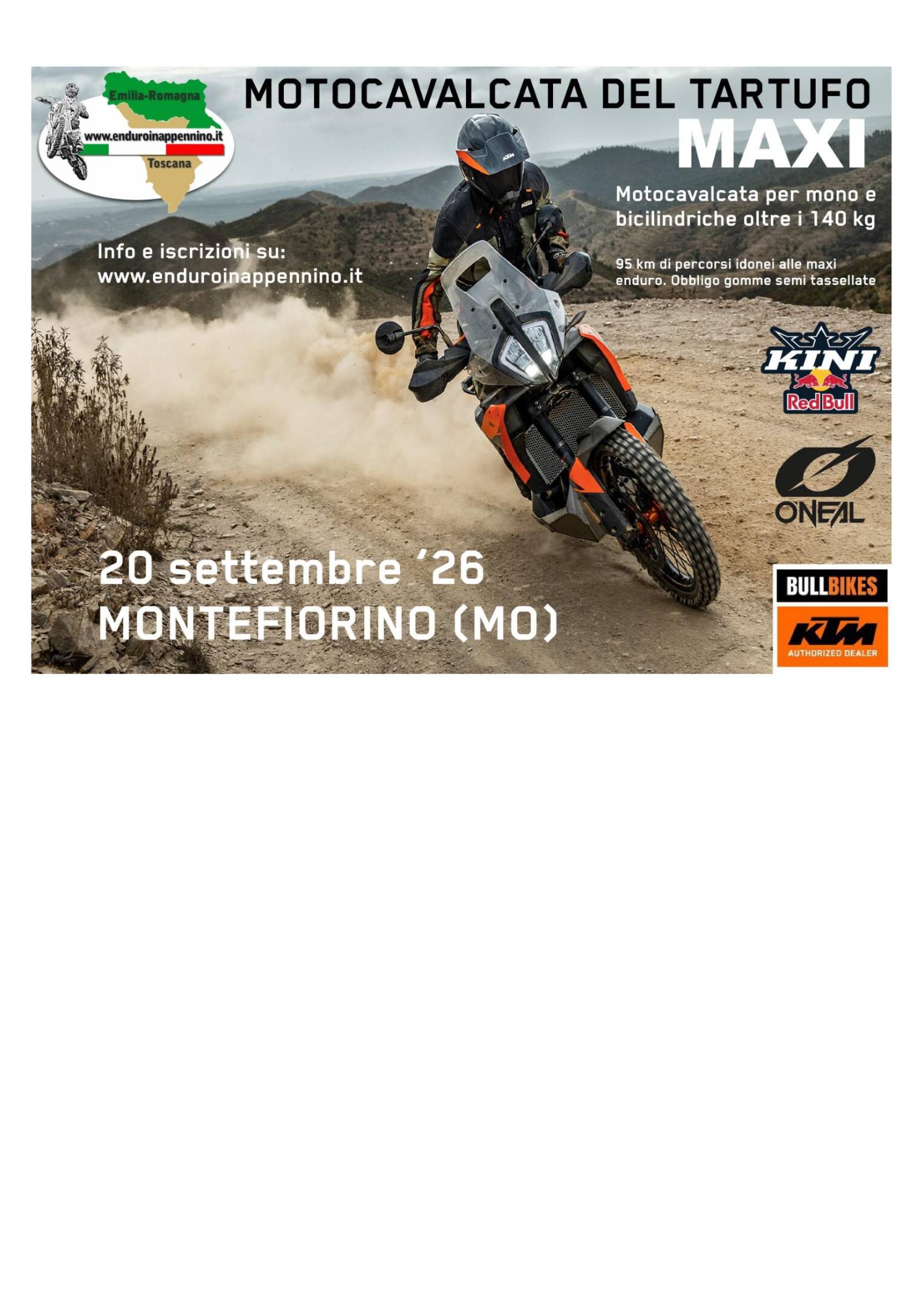 La classica Motocavalcata del Tartufo diventa MAXI